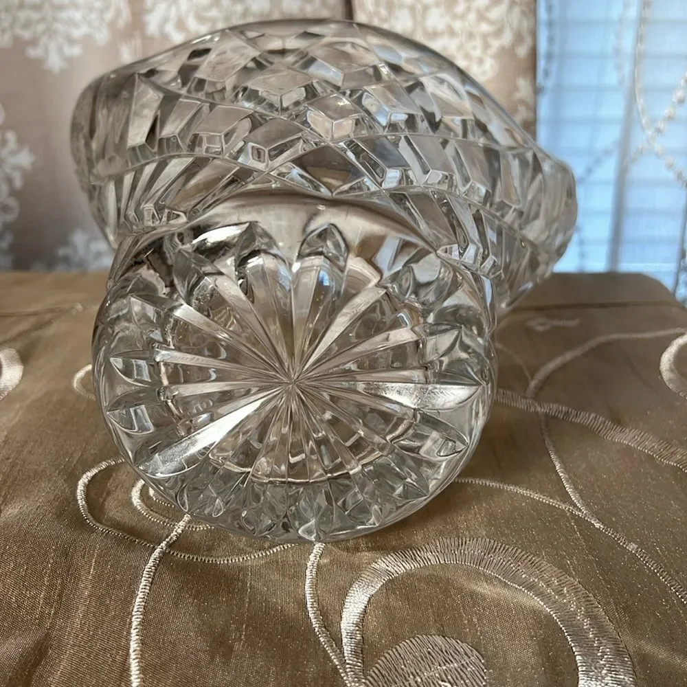 Vintage Crystal Glass Basket